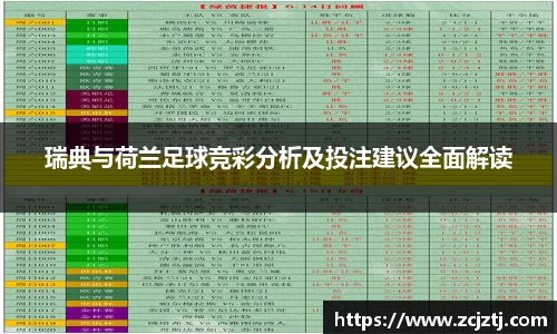 瑞典与荷兰足球竞彩分析及投注建议全面解读